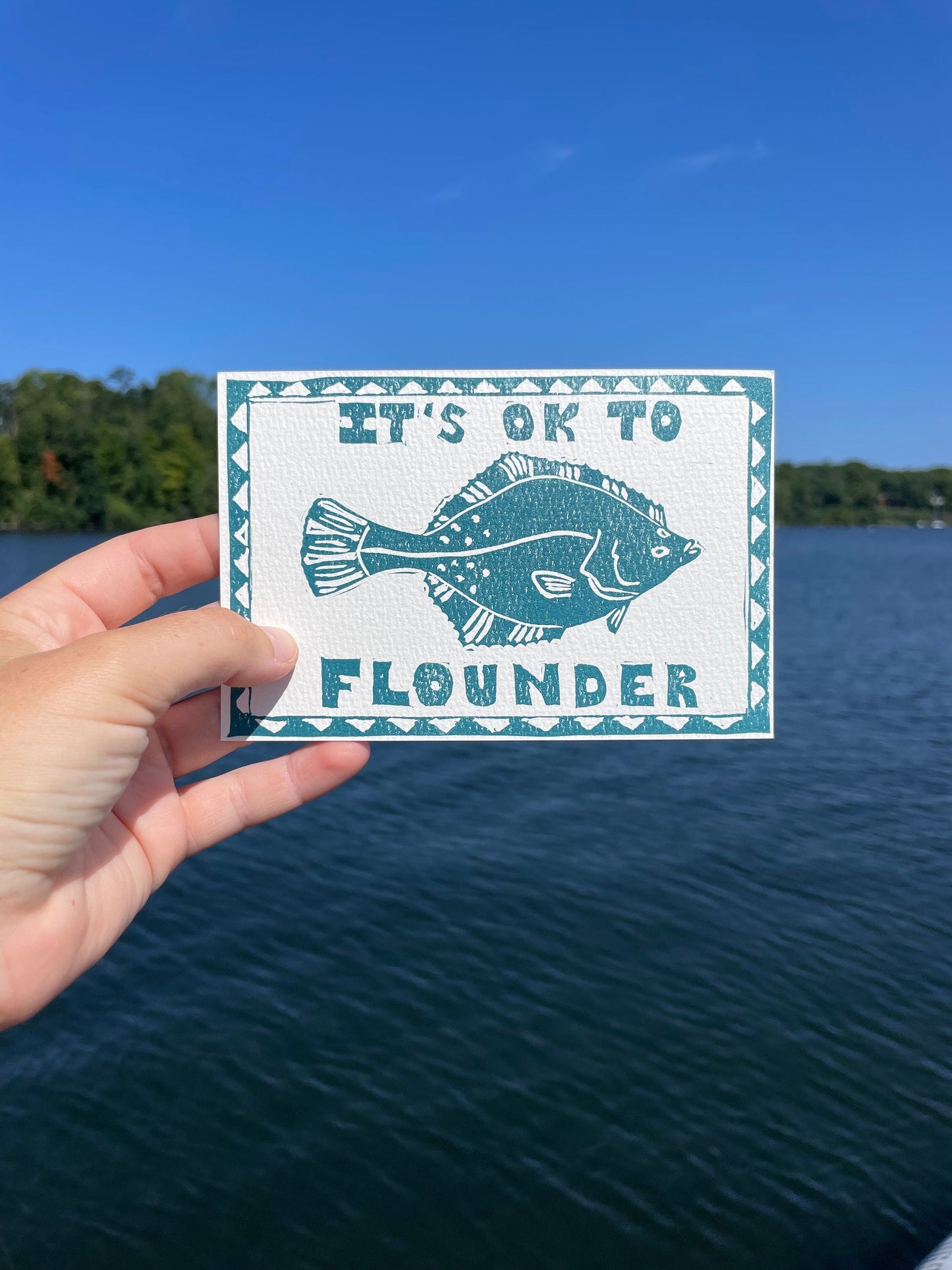 It’s Ok To Flounder Postcard