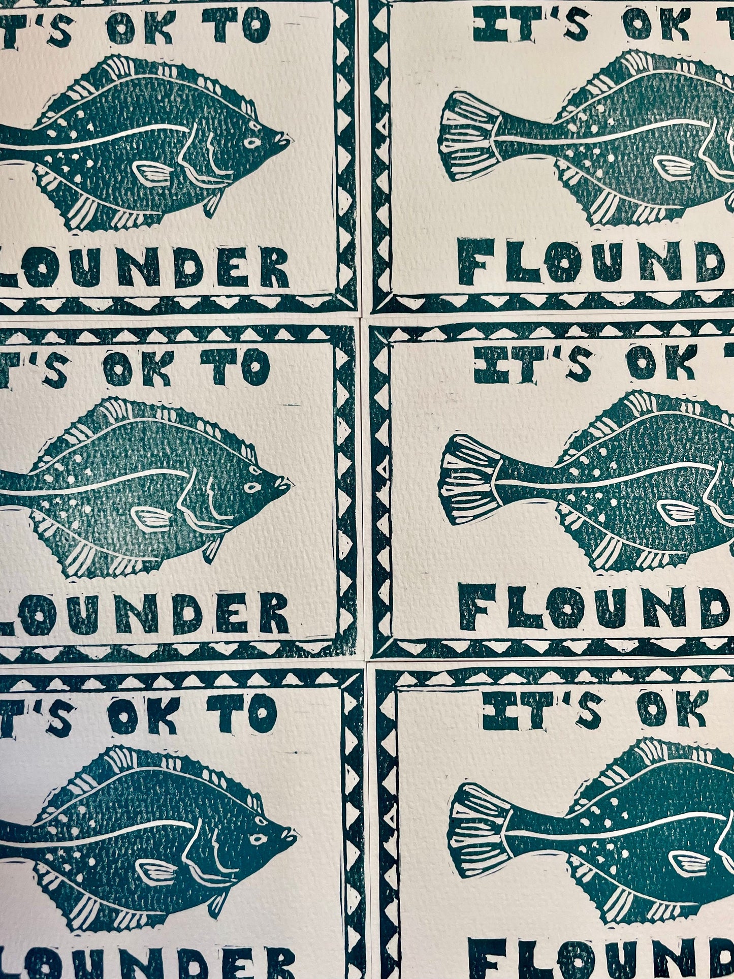 It’s Ok To Flounder Postcard