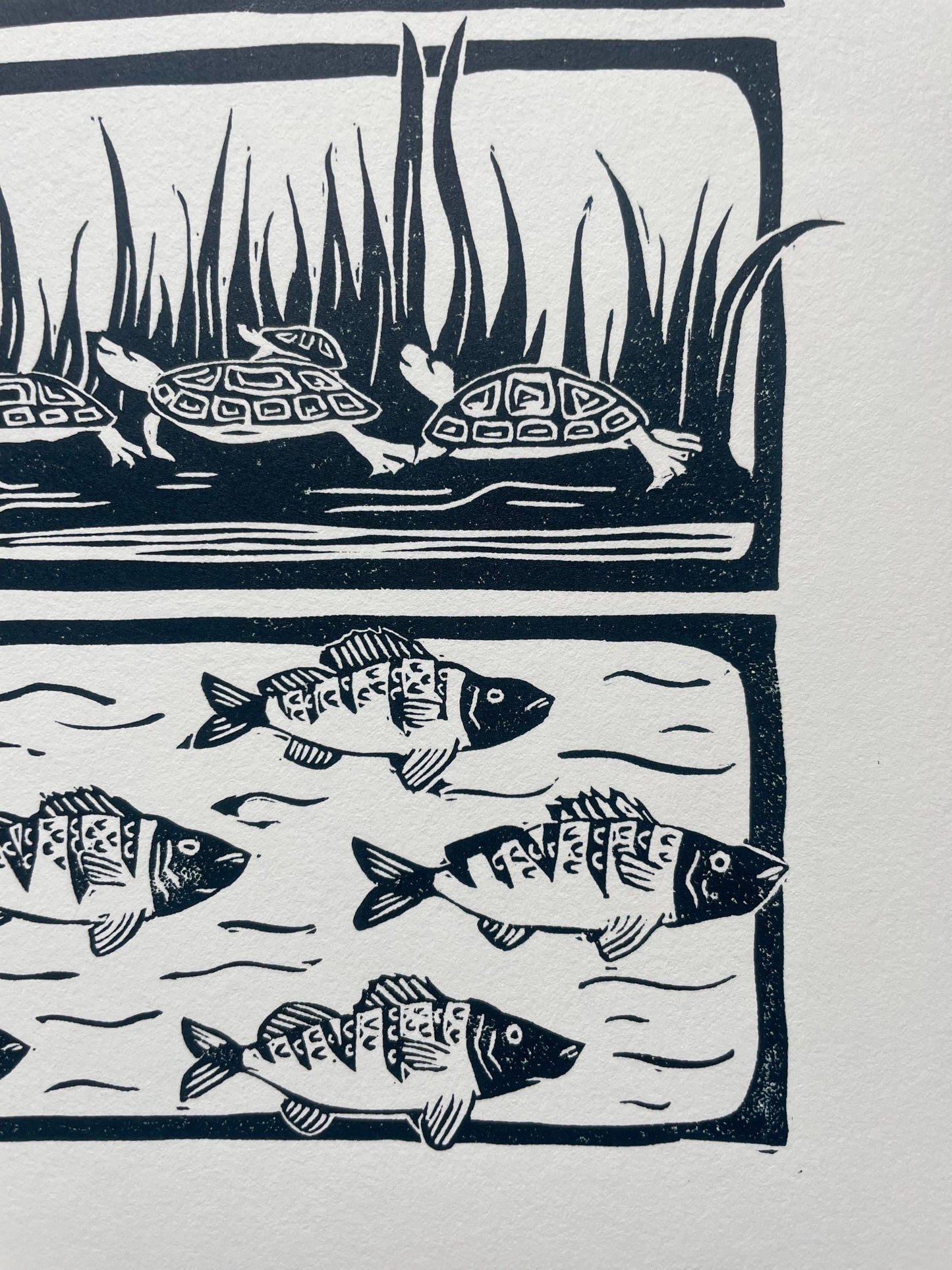 All Flourishing Is Mutual Linocut