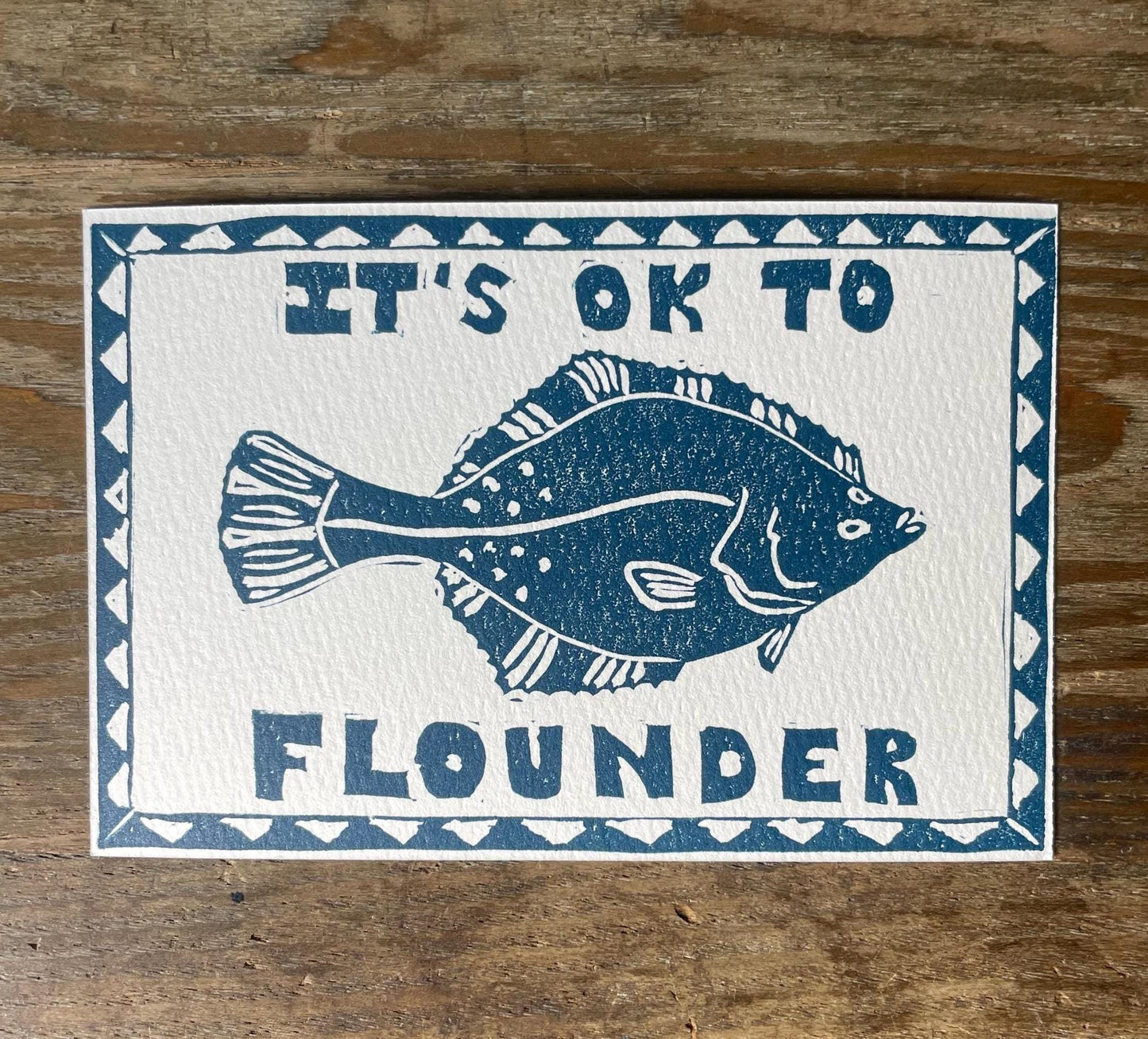 It’s Ok To Flounder Postcard