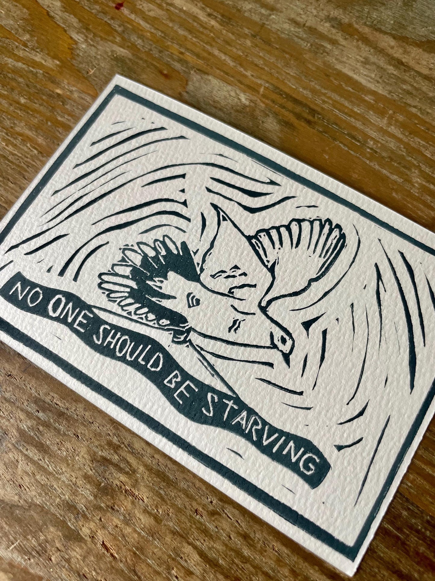 No One Should Be Starving Postcard