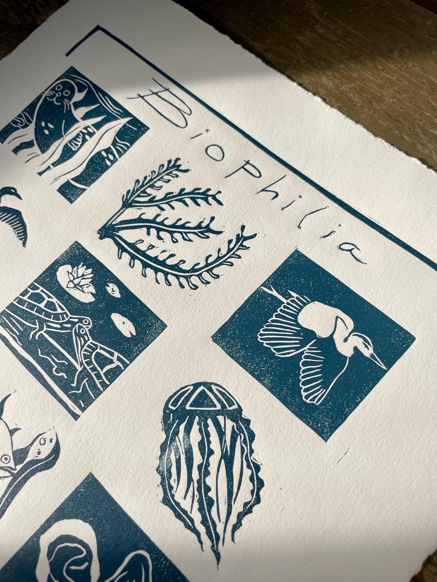 Biophilia Linocut Print