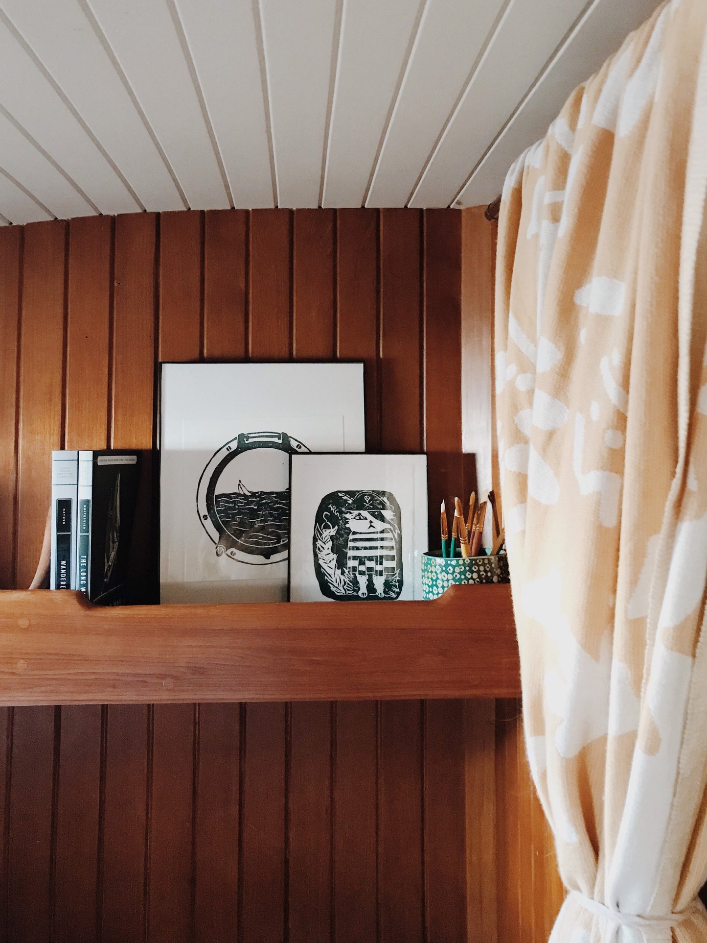 Jolly Roger Linocut Print