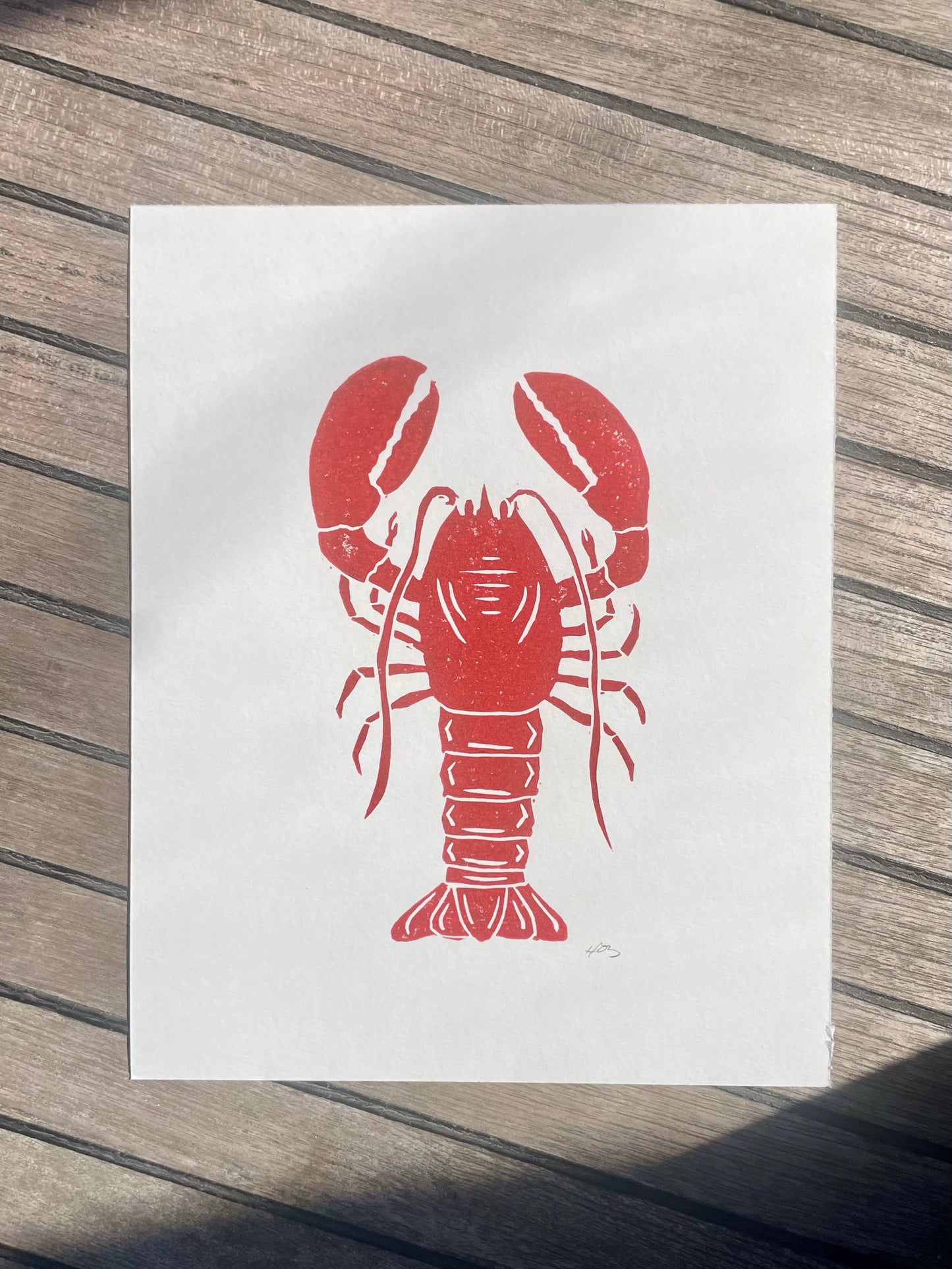 Lobster Handmade Print