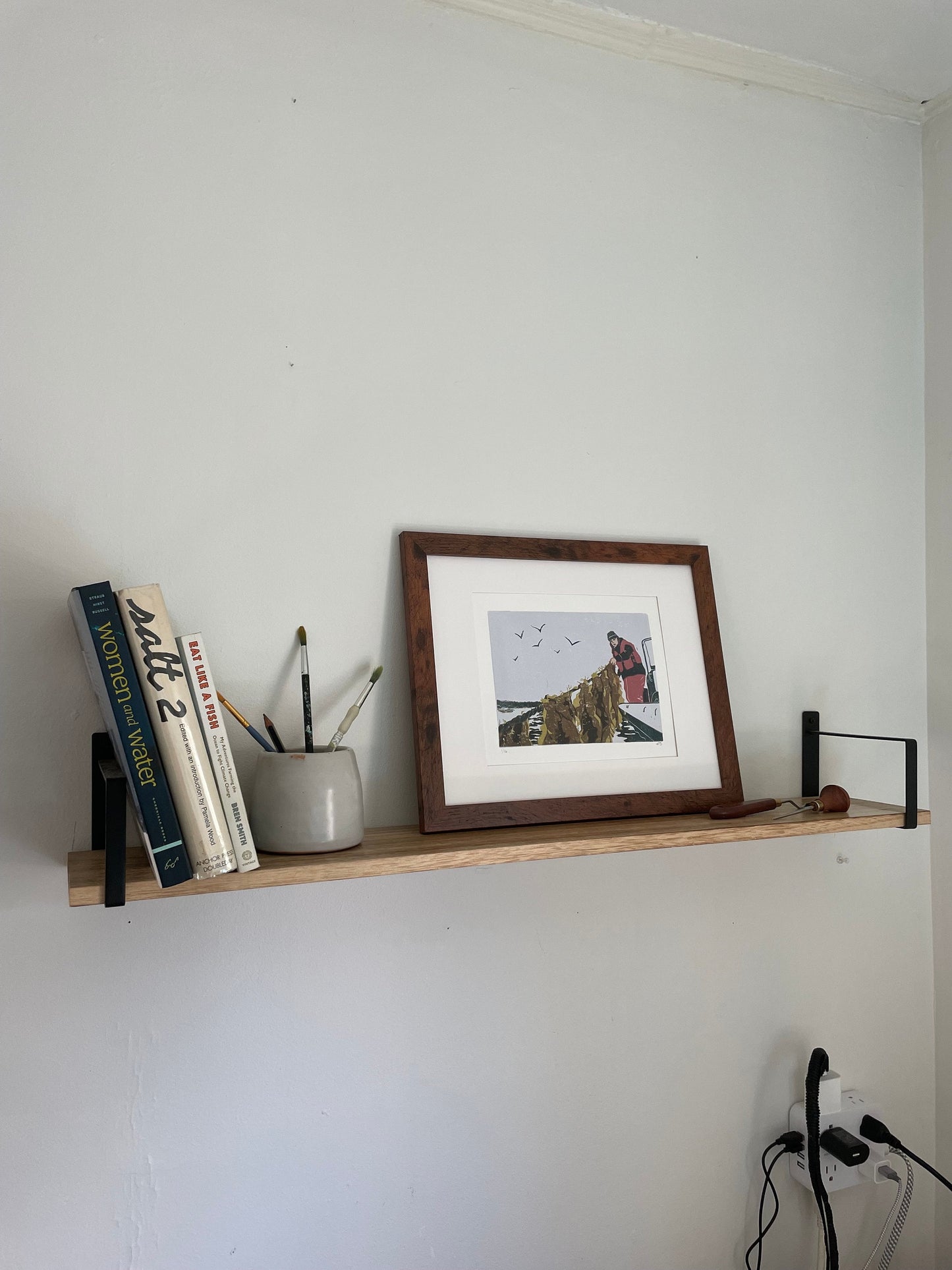 The Ocean Farmer Linocut