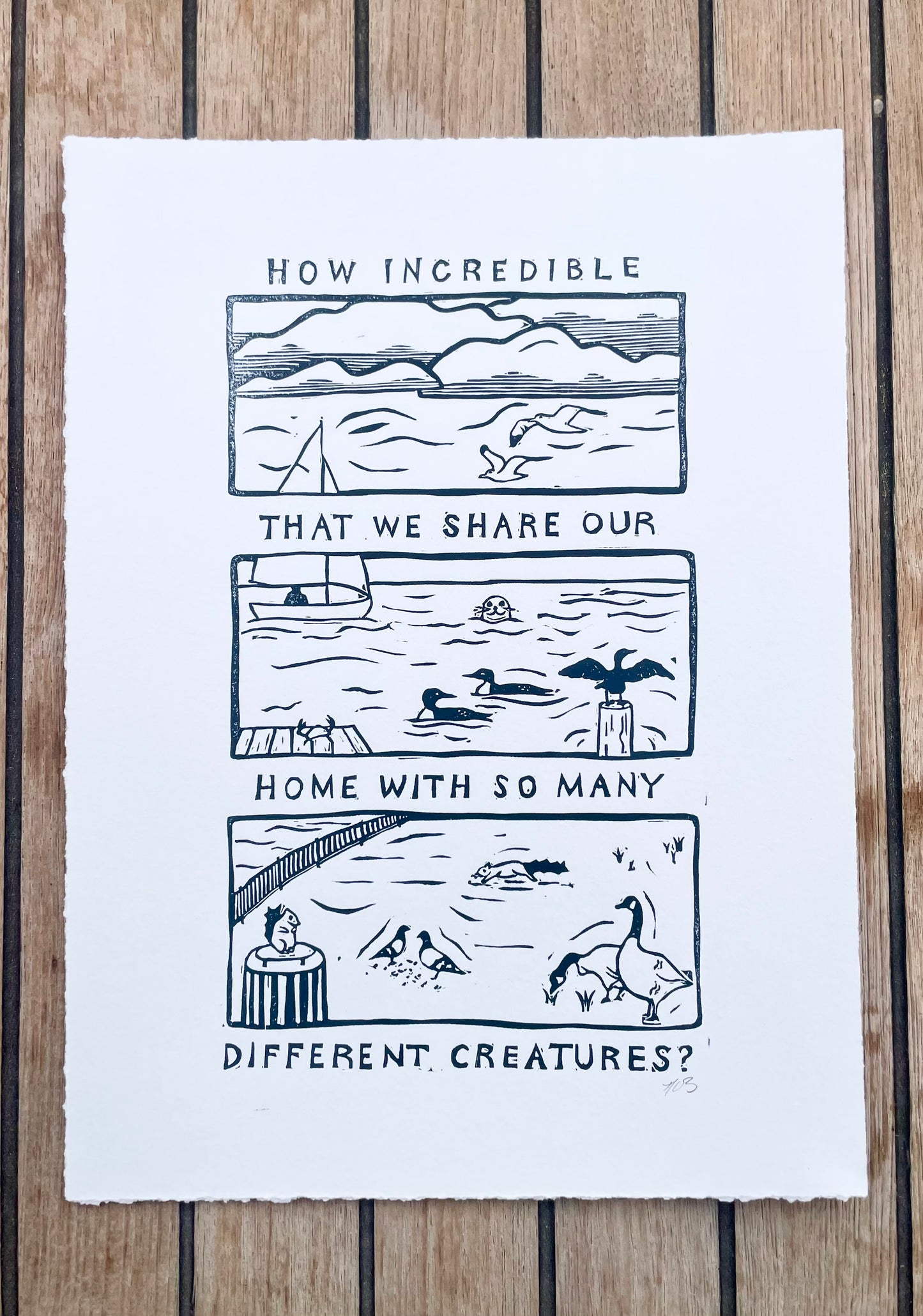 How Incredible Handmade Linocut Print