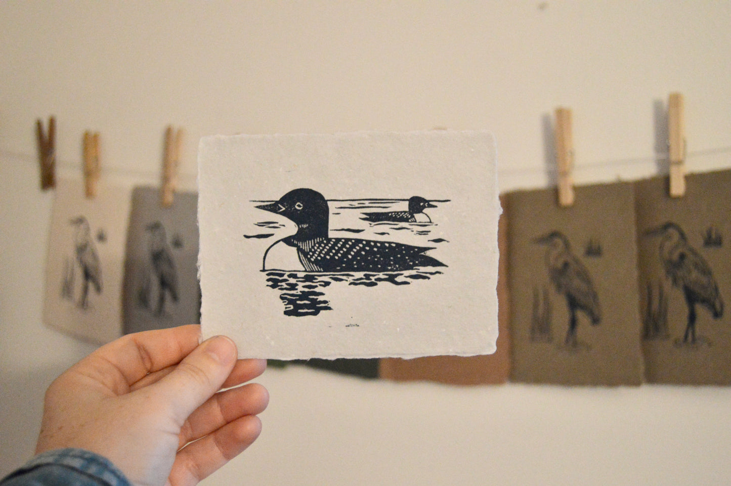 Birds (mini) On Handmade Paper