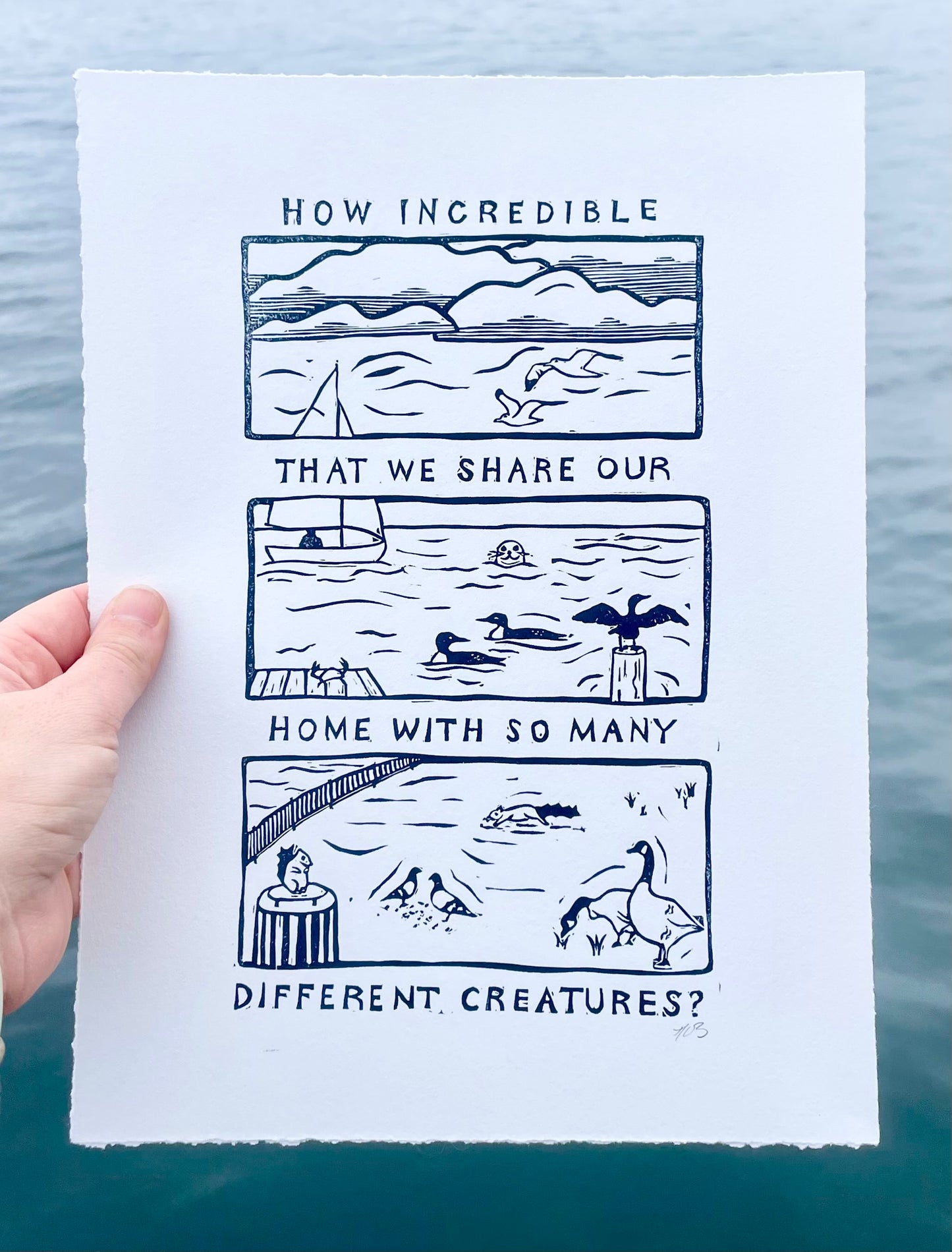 How Incredible Handmade Linocut Print