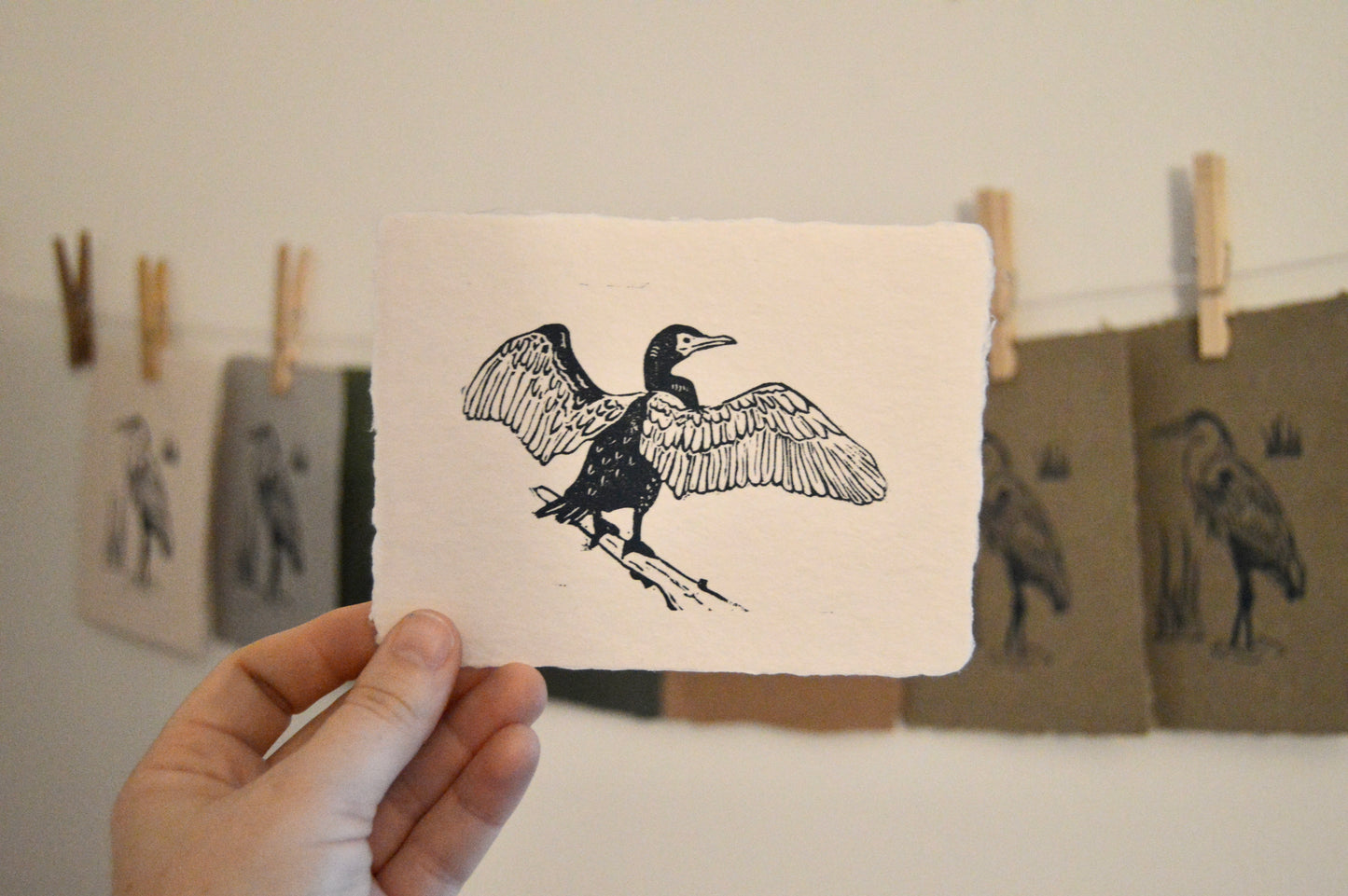 Birds (mini) On Handmade Paper