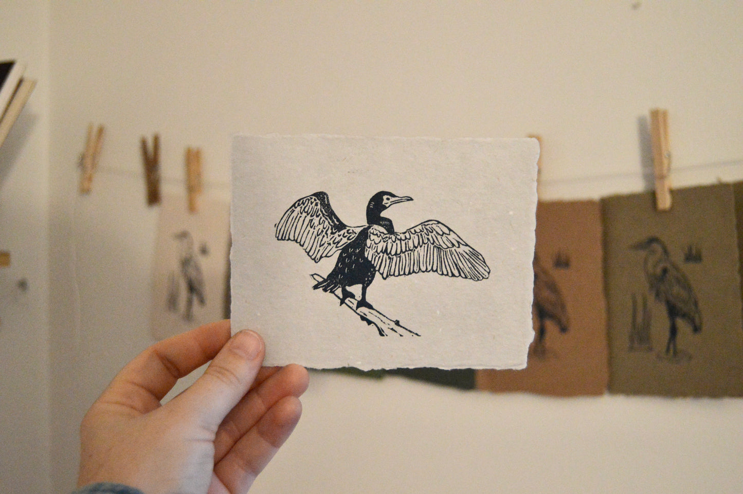 Birds (mini) On Handmade Paper