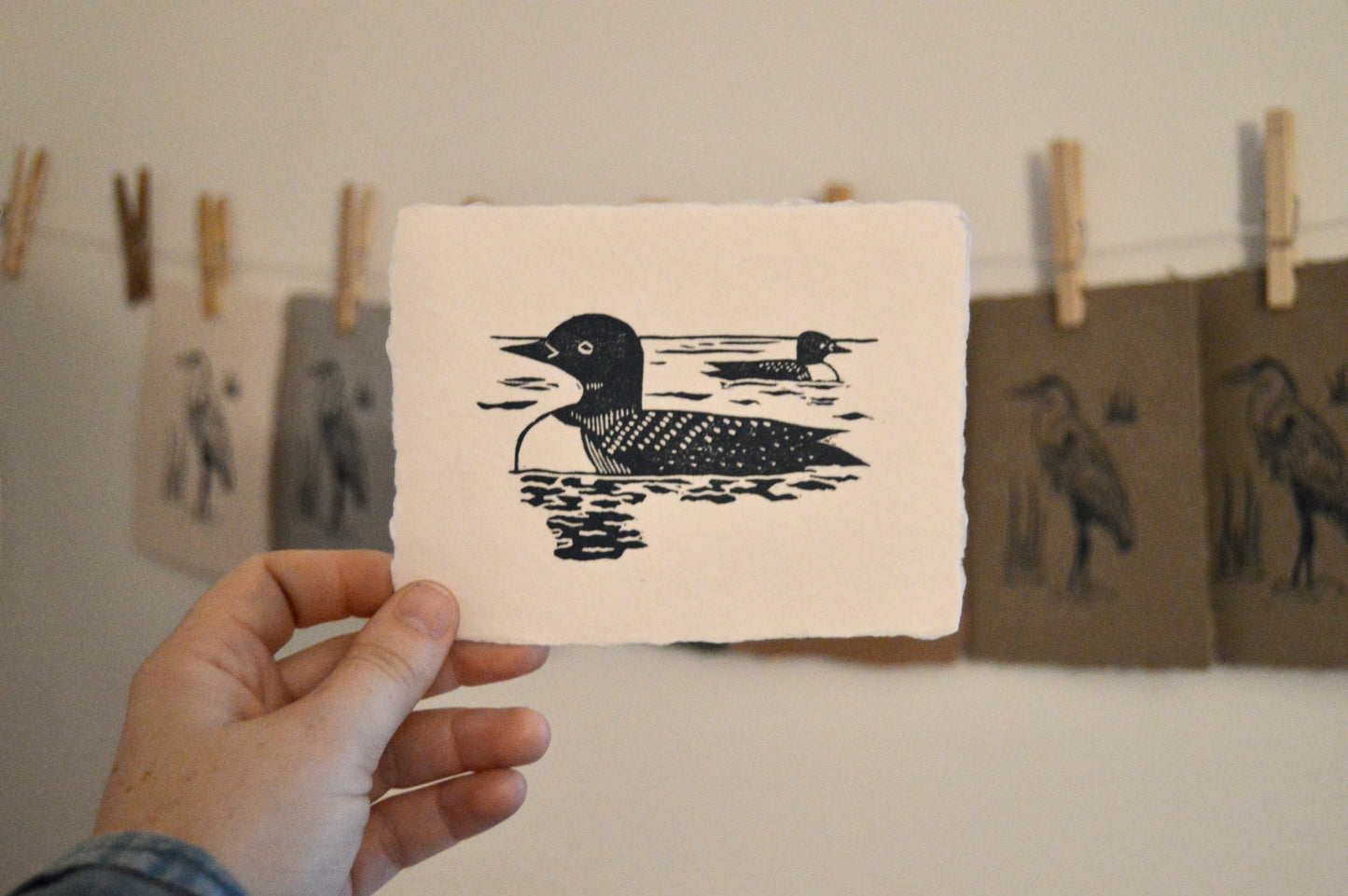 Birds (mini) On Handmade Paper