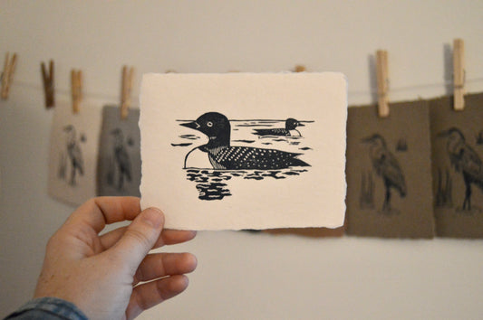 Birds (mini) On Handmade Paper