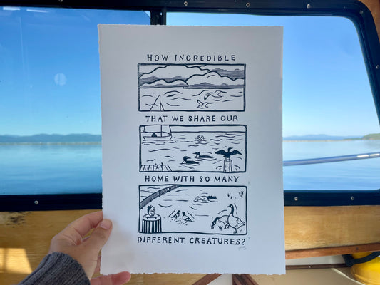 How Incredible Handmade Linocut Print